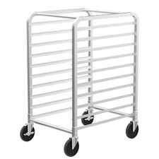 Heavy Duty 10-Tier Bakery Rack Stainless Steel Wide Bun Pan Sheet Rack w/ Wheels