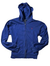 Polo Ralph Lauren Y2K Youth 18-20 Full Zip Blue Hoodie Slightly Distressed