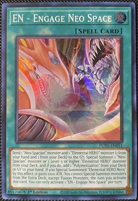 EN - Engage Neo Space POTE-EN051 Power of the Elements 1st Edition - Yugioh Card