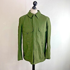 Vintage Schneider German Army Olive Green Fatigue Jacket size L Men's Chore