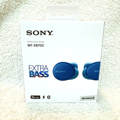 Sony WF-XB700 Extra Bass Wireless Earbuds Bluetooth Blue Open Box Japan