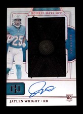 JAYLEN WRIGHT 2024 NATIONAL TREASURES HATS OFF CAP RELIC AUTO #2/3 (READ) T6571