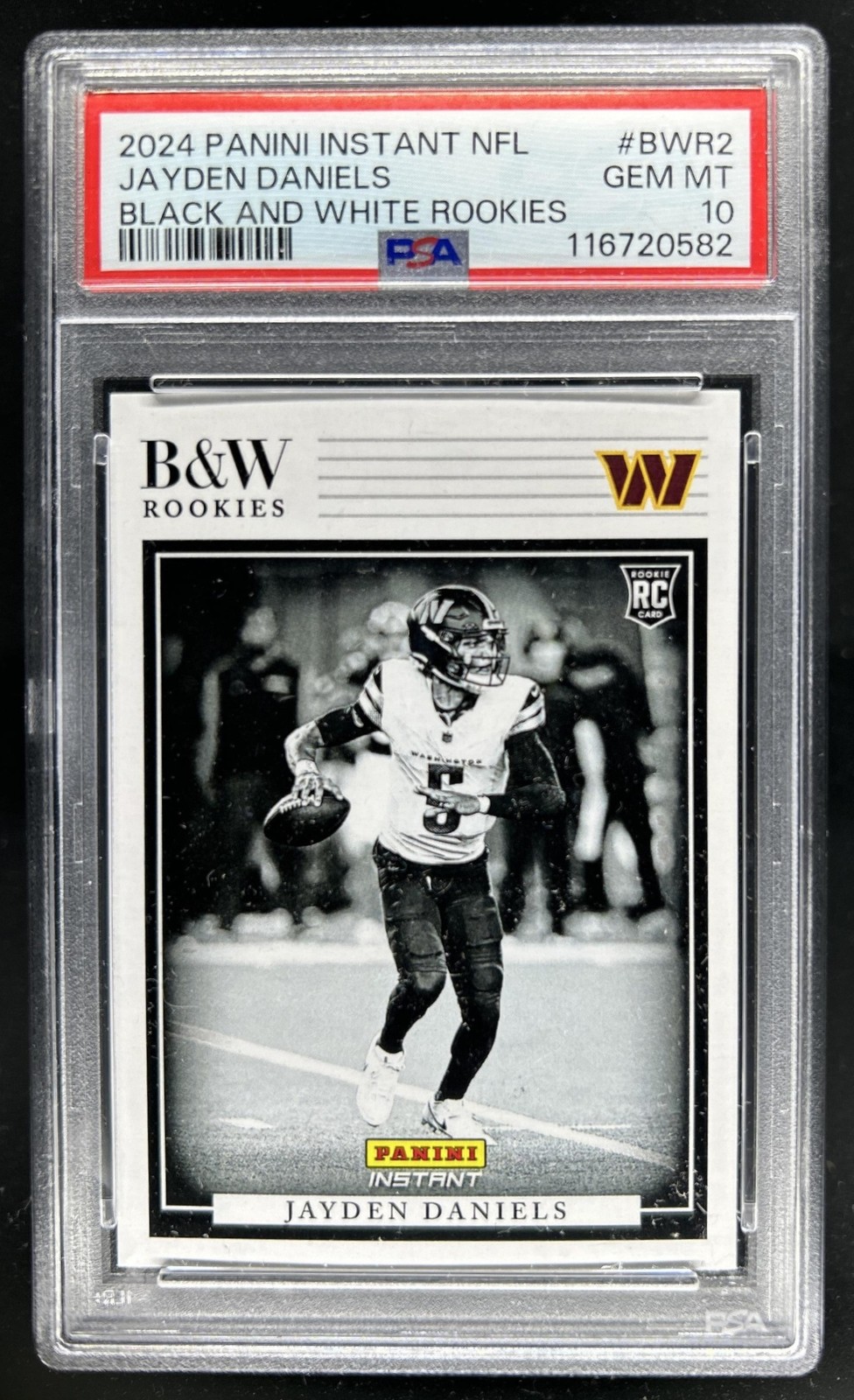 2024 Panini Instant Black & White Rookies Jayden Daniels RC Rookie #BWR-2 PSA 10