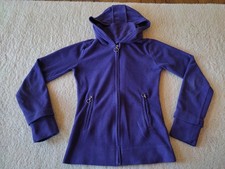 Lila Madonna Fleece Pullover XS - S Warm Schal Kapuze Taschen Mode Winter Hübsch