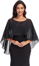 Sheer Shawls and Wraps for Evening Dresses Chiffon Capes for Women Soft Wedding