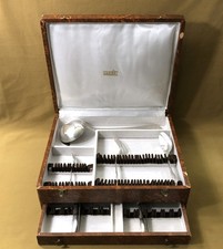 argentier vide sur 2 niveaux pour ménagère 61 couverts Coffret Christofle Ercuis