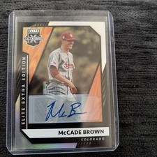 2021 Panini Elite Extra Edition #104 McCade Brown Signatures Autograph