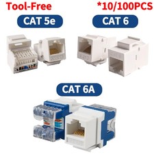 RJ45 Coupler CAT6A CAT6 CAT5E Snap-In 8P8C Ethernet Network Socket