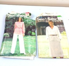 See & Sew By Butterick Vintage Sewing Patterns For Blouse Skirt & Pants Size 12-