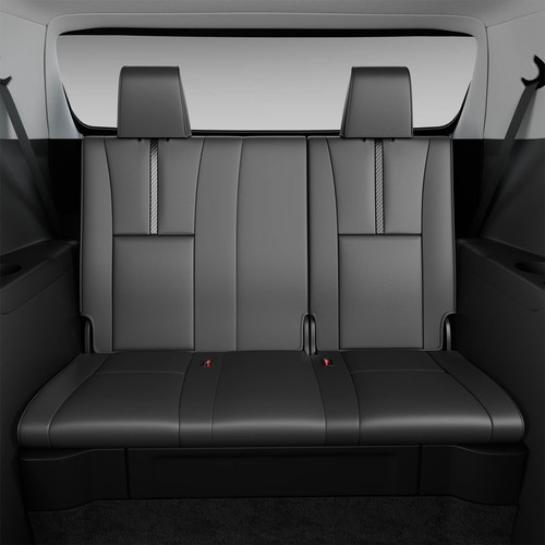 8 Seat Covers for Toyota Highlander 2020–2024 PU Leather Black 40/60 Split Row - Picture 4 of 7