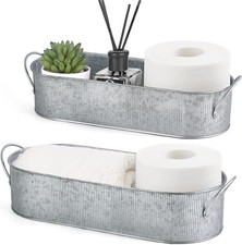 2 Pack, Toilet Paper Holder Bathroom decor, Metal Storage Basket