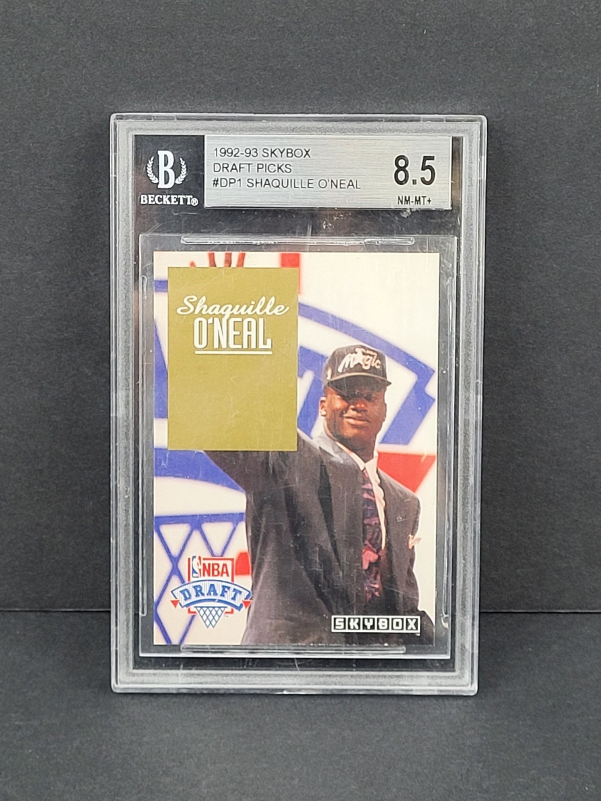 1992-93 Skybox Draft Picks #DP1 Shaquille O'Neal (RC) Beckett 8.5 NM-MT+