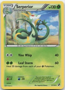 Serperior 5/114 Holo Black and White Pokemon Card LP