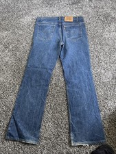 Vintage Levis 517 Jeans Mens 36x32 Blue Denim Orange Tab Bootcut Made USA 90s