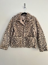 Divided H&M leopard print jacket faux fur che...