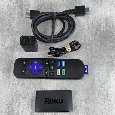 Roku Express HD 1080p Streaming Media Player 3930X Remote HDMI Power Cable Used