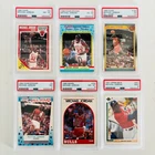 Vintage Michael Jordan PSA Graded Card Lot Fleer Stickers Hoops Upper Deck Bulls