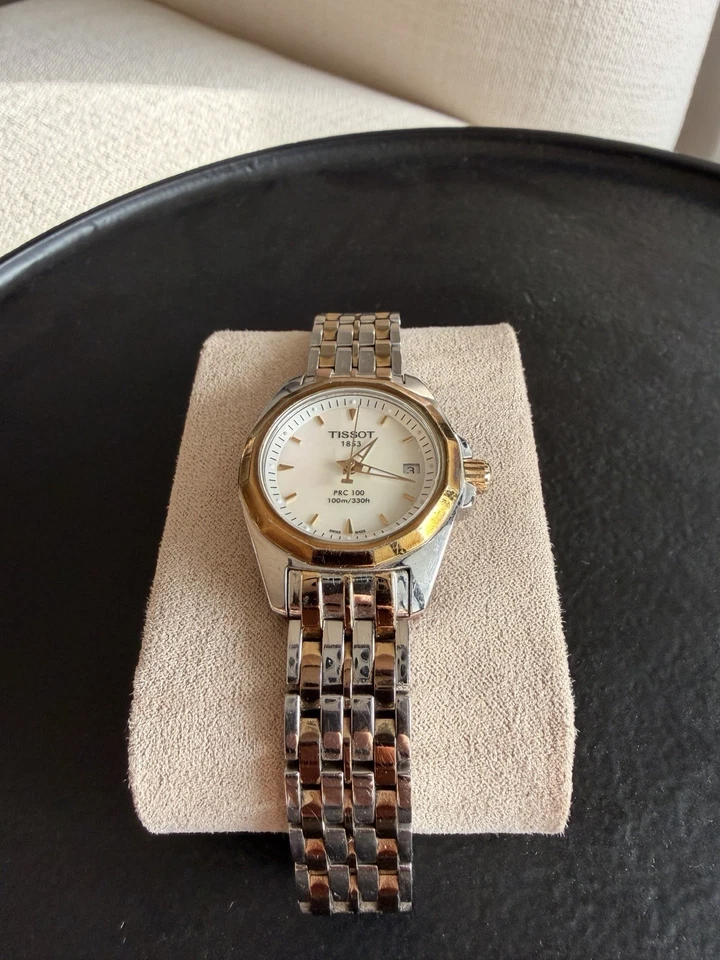 Tissot PRC 100 Damen Bi-Color P870/970 QUARZ Perlmutt Zifferblatt Armbanduhr - Bild 4 von 4