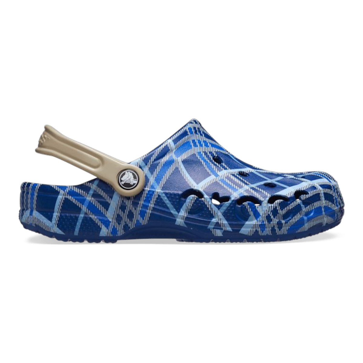 NWT Crocs Baya Holiday Plaid Clogs Blue Jean Sandals Unisex  display picture 3