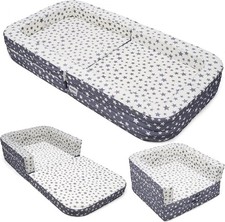 Toddler Travel Bed Sofa Portable Foldable Kids Play Mat,3-in-1 Lightweight