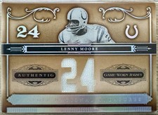 Lenny Moore 2006 Playoff National Treasures Game Worn Jersey Number /24 Colts