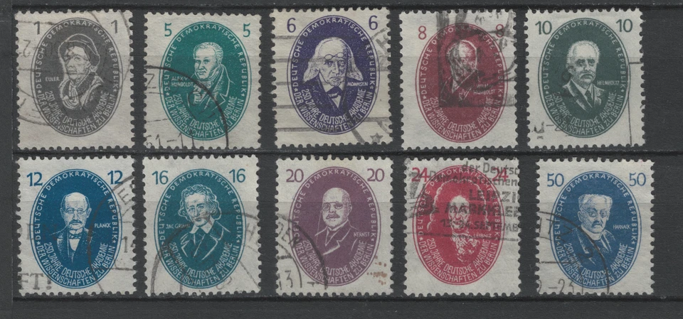 Briefmarken DDR Michel Nr. 261 - 270 Akademie der Wissenschaften gestempelt - Bild 1 von 1