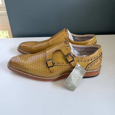 Giovanni Rocky Leather Shoes‎ Scotch NEW WITH TAGS Italian 9M GIOVANNI LEATHER SHOES-SHANE – MilanoMensWear main image 3