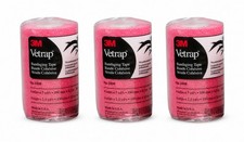 3M Vetrap Single Roll Bandaging Tape 4-Inches X 5-Yards Red - 3 Pack