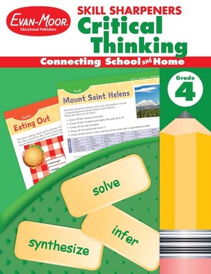 Evan-Moor Skill Sharpeners Critical Thinking, Grade 4 Workbook, Problem Solv...