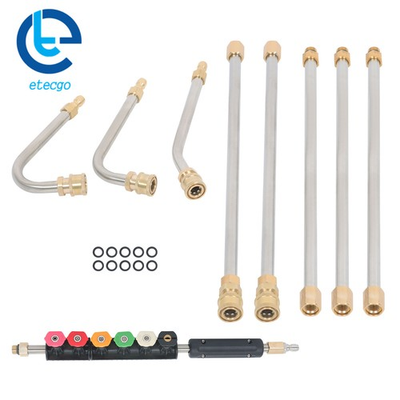 #ad 9 Pack Power Washer Lance With Atomization Nozzle Tips And Attachment Curved Rod $28.54