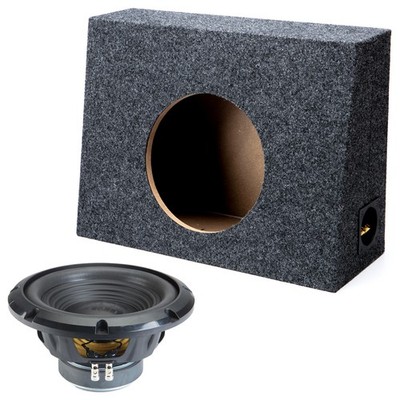 Alpine W10S4 10'' Car Audio Subwoofer Truck Single Sub Box 5/8'' MDF 250W RMS