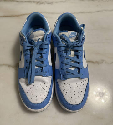 Used Nike Dunk Low (UNC) University Blue/White Size 9.5M