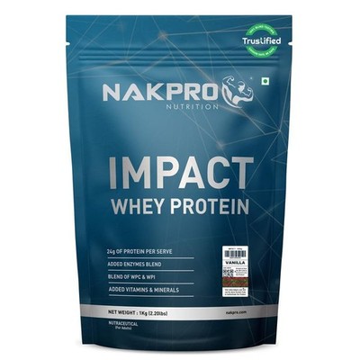 Nakpro Impact Whey Protein Vanille Geschmack 1kg Pulver