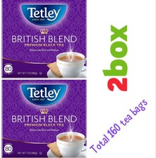 Tetley British Blend Premium Black Tea 2 Box 160 Bags Deliciously Rich Robust