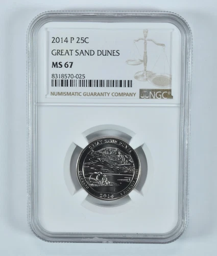 2014-P Washington Quarter Great Sand Dunes America The Beautiful MS67 NGC