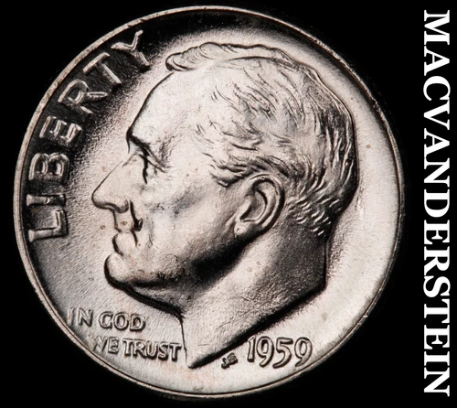 1959 Roosevelt Dime- Choice Gem Brilliant Uncirculated Luster No Reserve #J3542