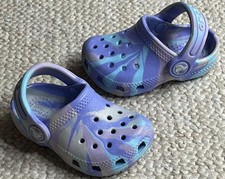 Crocs Clog Purple Marble Toddler Girl's Size C4 Child Shoes Clogs Sandals