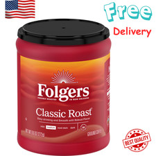 Folgers Classic Roast Ground Coffee, Medium Roast, 9.6 oz Canister fast delivery