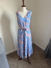 Talbots Blue Floral Midi Dress Size 6