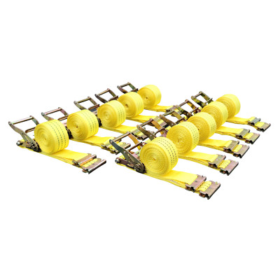 10 Pc 15' E Track Ratchet Tie Down Strap Truck Trailer Enclosed Cargo Van Straps