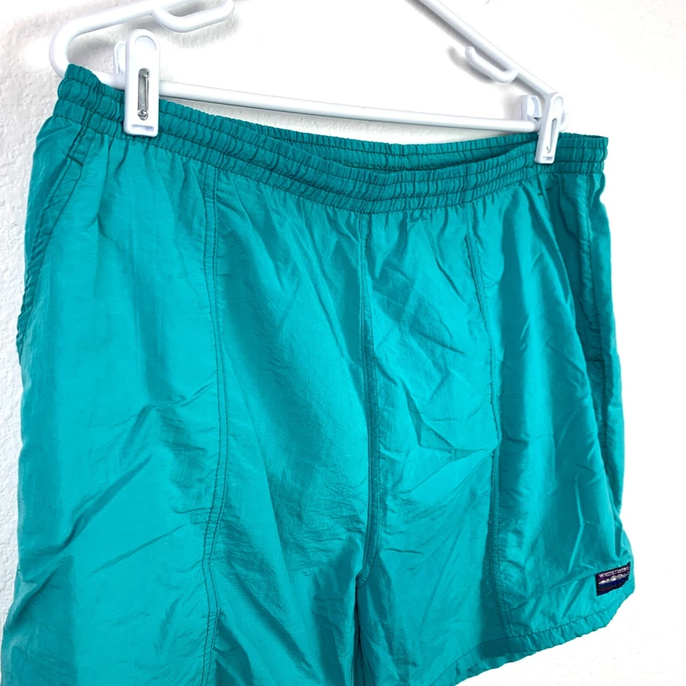 Vintage 90s White Sierra Teal Swim Trunks Gorpcore Active Shorts Mens Large - Image 2 of 4