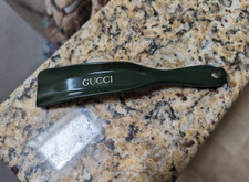 GUCCI Dark Green Shoe Horn Designer Logo Good Condition