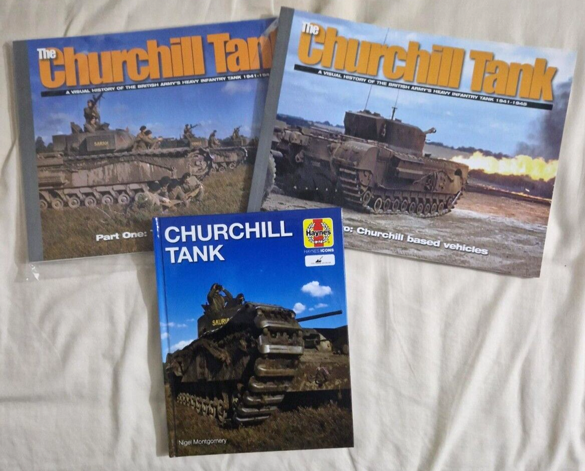 Churchill Tank Book A Visual History Icon WW2 British tanks set combined bundle