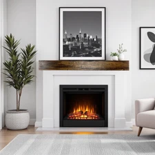 6" Deep Beam Wood Shelf Floating Rustic Fireplace Mantle Mantel 48 60 66 72 84