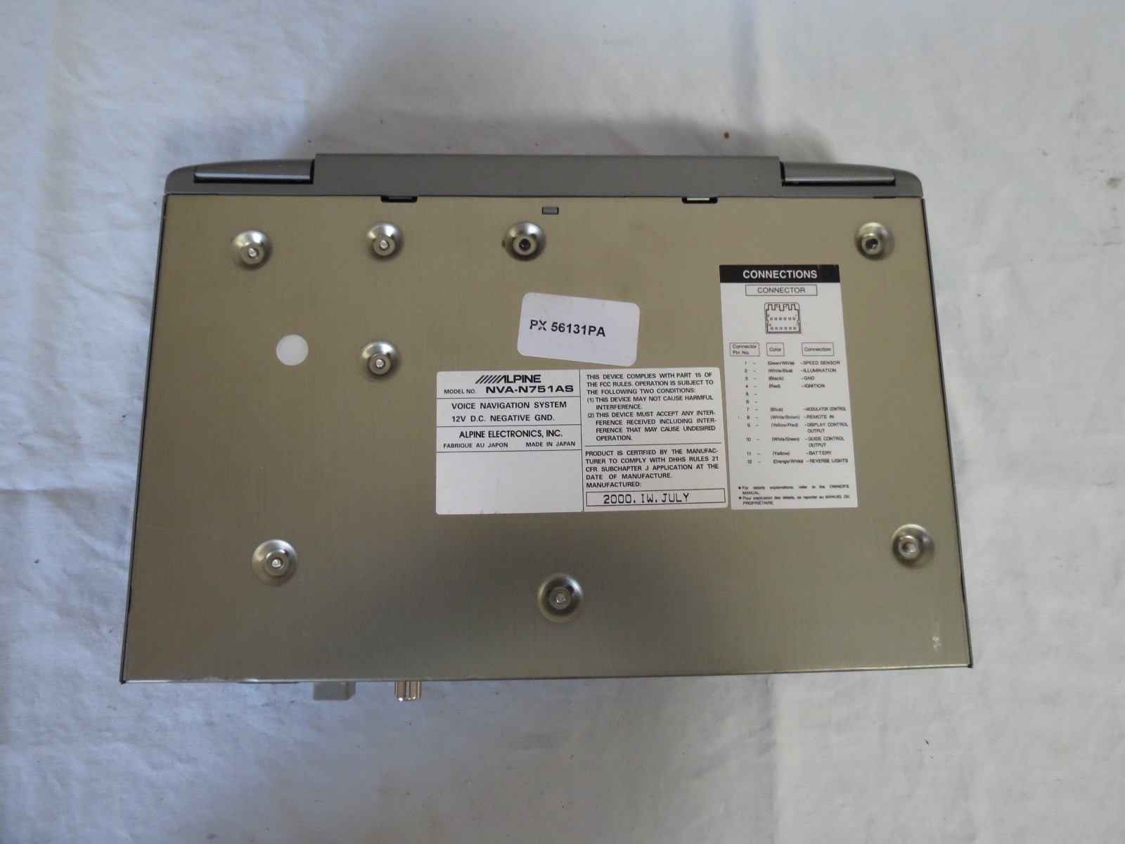 2002 02 Bentley GPS Voice Navigation System DVD Drive ROM Unit Player Alpine