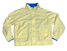 Stefano Mens Track Jacket Size Large Yellow Blue Vintage 80s 90s Windbreaker