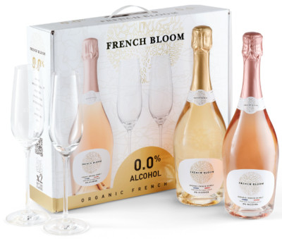 FRENCH BLOOM Starter-Box mit Le Rose & Le Blanc Bio Sekt ohne Alkohol