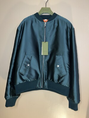 Authentic Gucci Reversible  Jacket In Dark Green/ Orange Jacket Size 52  $2,800