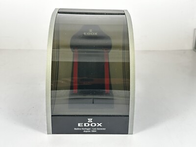 EDOX Uhrenbox Dakkar 2012 Plexiglas schwarz silber neu