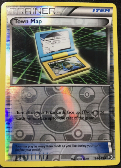 Pokemon - Town Map - 136/149 - Reverse Holo - Boundaries Crossed  - NM/M